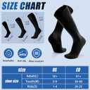 XZQTIVE 3 Pairs Soccer Baseball Softball Socks for Kids Youth Adults – Over the Calf Athletic Sports Football Socks, Size: Small (Black)