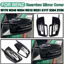 1 Pair Side Mirror Cap Covers For Mercedes Benz W176 W246 W212 W204 C117 X156 X204 W221 C218 A B C E S CLA GLA GLK Class(carbon fiber)