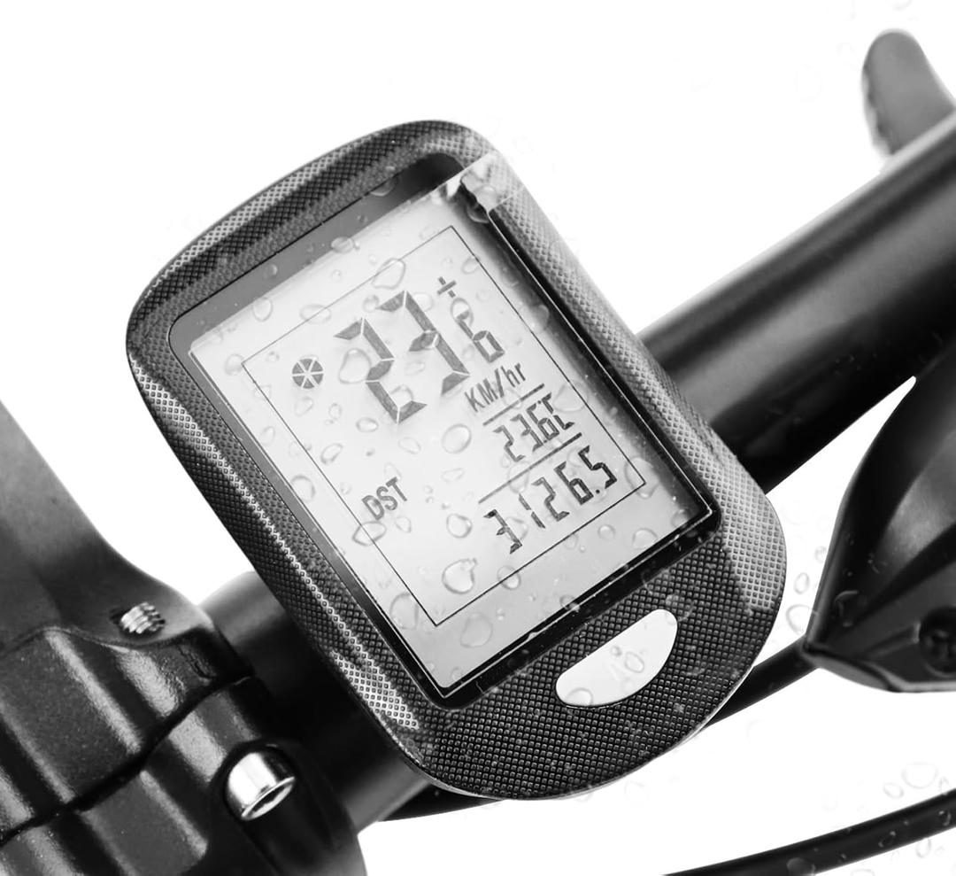 CYFIE Bike Computer Wireless, Multi-Functions Waterproof Bike Odometer and Speedometer mph, Cycling Speed Tracker with 2.9'' LCD Screen Backlight, Valentine's Gift for Bicyclist, Men, Women, Kids