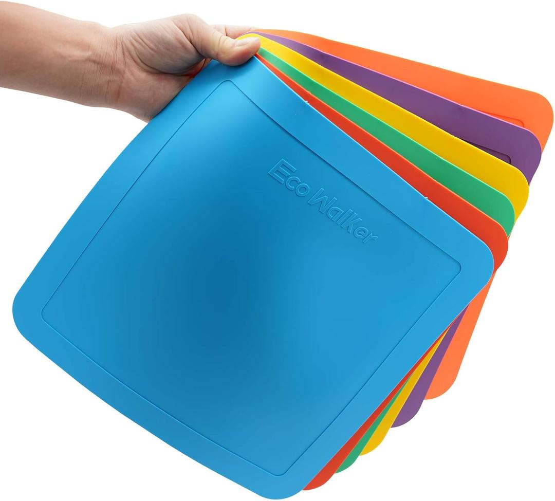 12inch Flat Square Spot Marker Multi-Color Exercise Kids Floor Playmat