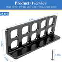 25 Pcs Cable Chase-Wire Bracket Fits NMB Electrical Cord Organized Management, Cable Support Wire Bracket Holder W/Screws, NM Cable Support Organizer, Electrical Wire Dispenser,1-Inch 10-Hole Diameter