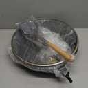 Carbon Steel Wok -13 Inch Woks & Stir-fry Pans Nonstick, Wok Pan with Glass Lid Spatula and Dish Brush: Pre-Seasoned Flat Bottom Chinese Wok for Induction, Electric, Gas, All Stoves