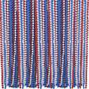 4E's Novelty Patriotic Beads Necklace (72 Pack) Bulk Red White Blue Beads 33 Inch Long 7mm Thick, Great for 4th of July Party Favors, Parade Throws, Dress Up July 4 Accessories Supplies