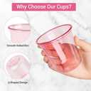 Soelomu 12 oz Pink Plastic Cups, 50 Pcs Disposable Stemless Wine Glasses Cocktail Party Cups for Mother's Day Wedding Birthday Meeting Gathering
