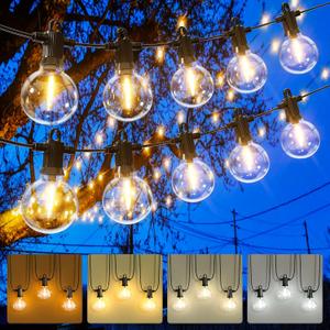Outdoor String Lights, 100FT 4-Color LED Patio Lights with 50 Shatterproof G40 Globe Bulbs, Waterproof Hanging Lights for Outside, Backyard, Porch, Balcony, Gazebo, 2700K/3000K/4000K/6000K Outdoor String Lights, 100FT 4-Color LED Patio Lights with 50 Shatterproof G40 Globe Bulbs, Waterproof Hanging Lights for Outside, Backyard, Porch, Balcony, Gazebo, 2700K/3000K/4000K/6000K