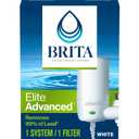 Brita Water Filter for Sink, Complete Faucet Mount Water Filtration System for Tap Water, Reduces 99% of Lead, White