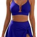 ANRABESS Womens Bikini Sets Two Piece Swim Skirt High Waisted Swimsuits Tummy Control U-Wire Bathing Suit 2026 Beach Swimwear (Large)