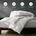 King Size Down Comforter,All-Season Duvet Insert with 8 Loops,Noiseless Luxury Comforter,White,106x90 inches