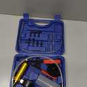 Yonligonju Brake Bleeder Kit with Hand Vacuum Pump with Gauge Adapters Automotive Brake Fluid Bleeding Set for Bike Car Truck (Blue)