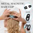 3 x Magnetic Hair Clips 2026,Strong Hold No-Slip Magnetic Hair Styling Clips,No Crease for Women Home & Everyday Fashion Hairstyle. 2 Pack (Blue+Orange)