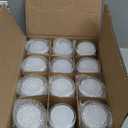 12 Pack 10oz Glass Candle Jars with Lids and Sticky Labels, Empty Candle Jars for Making Candles Bulk Containers(Inner White)