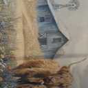 Cuspin Large Highland Cow Wall Art for Living Room, 60x30 In