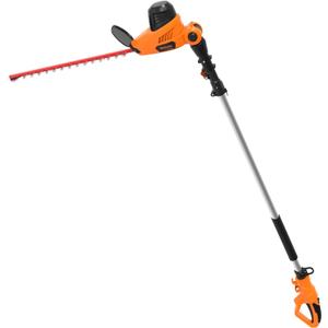 GARCARE Electric Hedge Trimmer Corded with Extension Pole 18 Inch Dual-Action Laser Blade Bush Trimmer 600W, 4.8 Amp Garden Trimmers