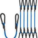 8 Pcs 48 Inch Heavy Duty Carabiner Bungee Cord Outdoor with 190 Lbs Max Break Strength, Bungee Straps with Upgraded Carabiner Hooks for Luggage Rack, Cargo, Hand Carts, Bike, Camping, etc (Blue)