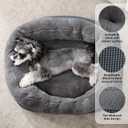 INVENHO Dog Bed Medium Size, Orthopedic Warming Soft Calming Sleeping Puppy Bed Durable Pet Bed with Anti-Slip Bottom M(30"x24"x9")