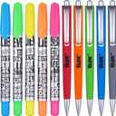 BLIEVE - Aesthetic Highlighters and Gel Pens With Soft Ink and Chisel Tip, Bible Highlighters and Pens No Bleed, Dry Fast Easy to Hold, for Bible Journaling Planner School Supplies (COLORFUL) (Vibrant 10pcs)