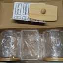 Tbestmax Qtips Dispenser Bathroom Container, 10/12 oz Cotton Ball Holder, Apothecary Jar Organizer for Storage Cotton Swab, Floss Picks (Bamboo Lids)