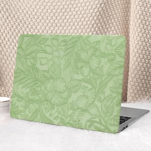 Seorsok Compatible with MacBook Air 13 Inch Case 2022 2021 2020-2018 Release A1932 A2179 M1 A2337,Elegant Leaves Flowers Leather Plastic Hard Shell Case with Keyboard Cover,Green Blooming Floral