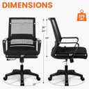 Neo Chair Office Desk Chair Gaming Computer Chair Ergonomic Mesh Mid Back with Rolling Wheels Lumbar Support Comfy Swivel Adjustable for Home (Black)