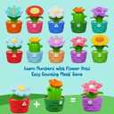 Marlrin Montessori Flower Garden Building Toy for Toddlers, Gardening Set with Watering Can, Shovel, Rake, Shape & Color Sensory Toys, Toddler Summer Outdoor Toys,Preschool Gift for Baby Girls Boys