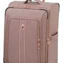 LONDON FOG Newcastle Softside Expandable Spinner Suitcase, Chevron Charcoal Grey Pink, Newcastle Softside Expandable Spinner Suitcase