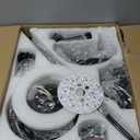 Ceiling Fans with Lights, 52'' Indoor Low Profile Ceiling Fan with Light and Remote, Modern Flush Mount Ceiling Fan for Bedroom, LED Dimmable DC Reversible Motor, Black