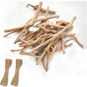 20pcs Y-Shaped Irregular Driftwood for Crafts, 3.5-6.2 in Inch Long 6mm-15 mm in Diameter Driftwood Sticks for DIY Crafts Photo Props School Projects, Beach Wood Crafts Decor
