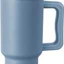 Simple Modern 30 oz Trek Tumbler with Handle and Straw Lid | Cup Holder Friendly Insulated Stainless Steel Travel Mug | Blue Dune