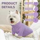 LETSQK Dog Knitting Sweater,Pet Warm Winter Coat,Thickening Turtleneck Small Medium Doggy Sweatshirt Soft Classic Knitwear in Cold Weather,Pullover Sweater for Puppy,S Purple