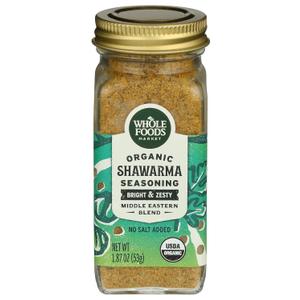 Whole Foods Market, Organic Seasoning, Shawarma No Salt Added, 1.87 Ounce