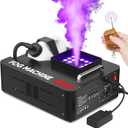 UPGREY 2000W Fog Machine with Lights, Smoke Machine Fog Outdoor and Indoor w/DMX, Wired and Remote Controller Smog Machine for Halloween Parties DJ Stage Effect