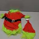 Abbylike Dog Christmas Outfit Holiday Pet Character Green Hoodie Shirt with Hat for Dogs and Cats Christmas Pet Clothes Cute Dog Christmas Outfit Cosplay Party as Shown(Vivid,XL) (XL(Neck:17.32" Chest:22.04" Back :16.53")