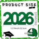 AceOrbit Graduation Decorations 2026 Table Sign Centerpieces 13" x 5.5" Wooden Class of 2026 Block Graduation Photo Booth Props for High School Seniors Night Decor College Party Supplies(Green)