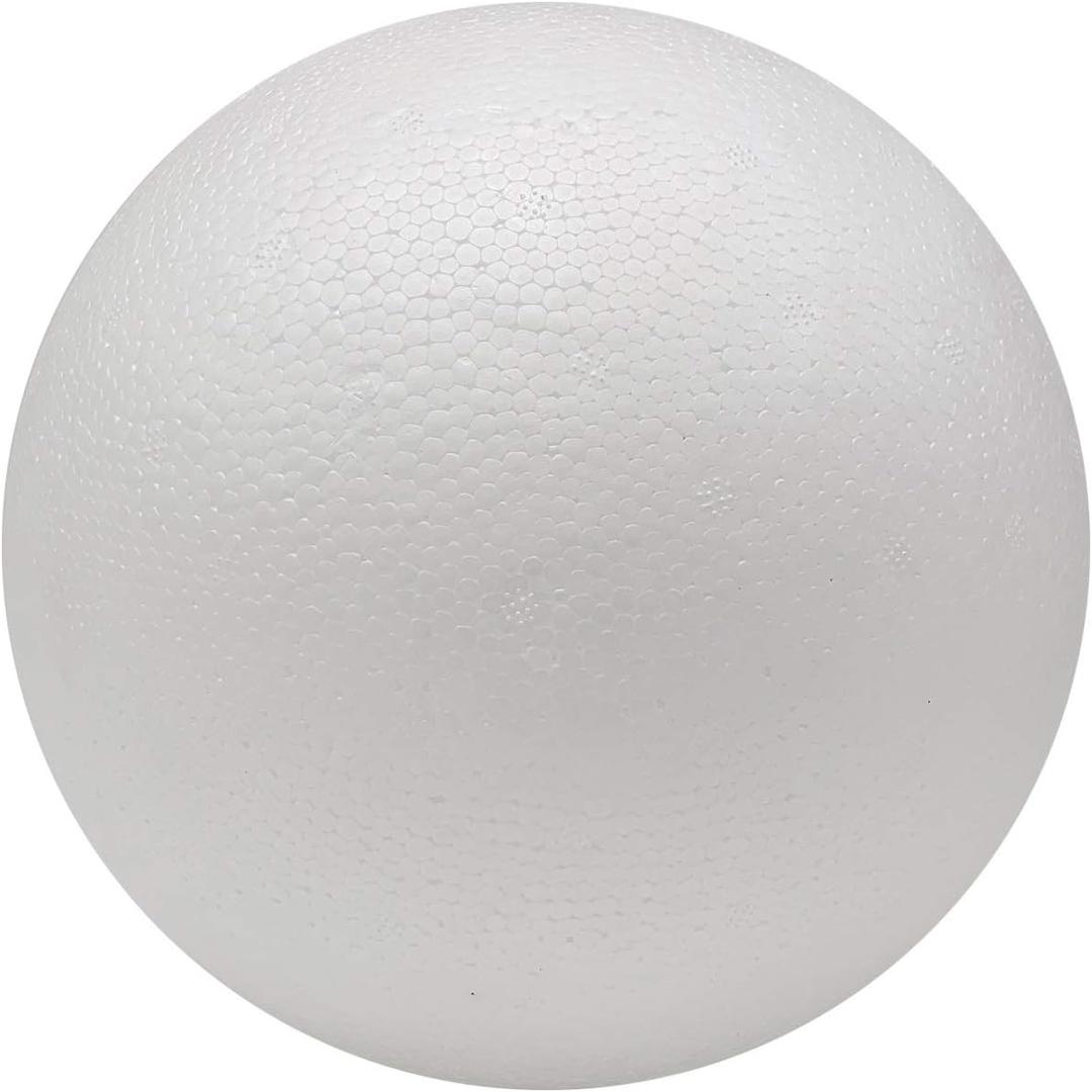 Crafjie Craft Giant Foam Balls (8 inch, 1Pack), Arts and Crafts Supplies, Smooth Large White Polystyrene Foam Balls, Holiday Crafts Making and School Projects and Modeling Projects. (7.87inch 1pc)