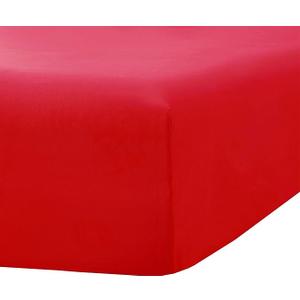 Red Twin Bed Sheet Fitted Mattress Cover OEKO-TEX Certified