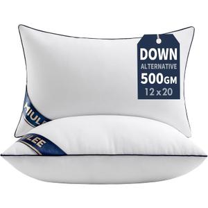 MIULEE 12x20 Pillow Inserts Set of 2 Throw Pillows Premium Down Alternative Lumbar Pillow Inserts Decorative Pillow Stuffer for Sofa, Couch (12x20 inch, Set of 2)