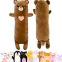 Cuddle Paws Bear Plush Body Pillow for Kids | Long Stuffed Animal Cuddle Pillow | Soft Hugging Toy | Plushie Gift for Girls & Boys | Long Plush Body Pillow for Sleep & Comfort | Large, 47 Inches