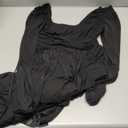 Firfig Women Mesh Deep V Neck Open Back Sheer Long Sleeve Slit Leg Bridesmaid Maxi Dress Cocktail Party Wedding Guest Dresses, M