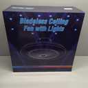 ASANCU Ceiling Fan with Light and Bluetooth Remote, RGB Dimmable LED Enclosed Ceiling Fan for Kids' Rooms with Bluetooth Speaker and 3 Color LED Lights, 6 Wind Speed and App Timer Settings, 19.09''