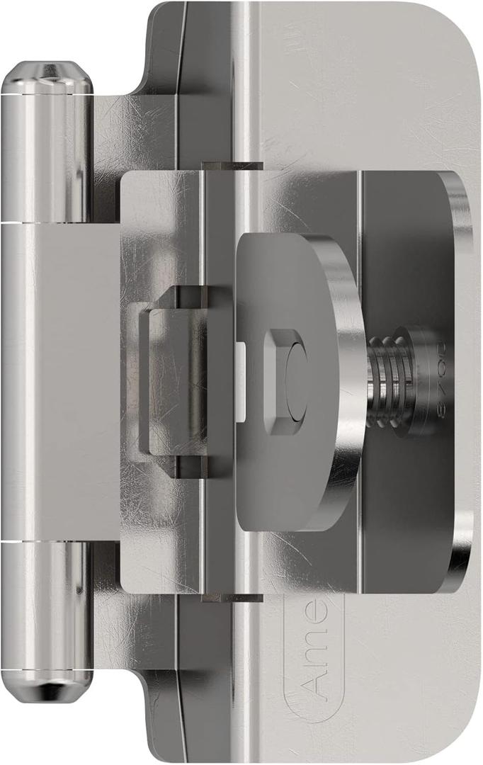 Amerock BPR870026 | Cabinet Hinge | Steel | 3/8 in (10 mm) Inset Double Demountable | Polished Chrome | Kitchen Cabinet Door Hinge | 1 Pair/2 Pack | Functional Hardware (3/8 inch (10mm) Inset)