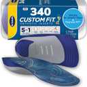 Dr. Scholls Custom Fit Orthotics 3/4 Length Arch Support Shoe Inserts - Plantar Fasciitis Relief Insoles for Men and Women, Immediate All-Day Total Lower Body Pain Relief, FSA HSA Eligible, CF340