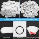 110 Sets 58mm / 2.28 inch (Approx. 2.25) Button Maker Supplies, Blank Pins Buttons Press for DIY Badge Maker Machine, Parts to Create Custom Pins