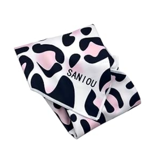 Magic Self-Adhesive Cosmetic Makeup Storage Bag for Travelling, Protectable Travelling Organizer, Easy-Packing Cosmetic Bag Magic Patch Cloth, Camera Lens Protection Wrap, Camera Bag, (Pink Leopard)