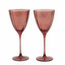 Table Tops Gallery Harvest Bordeaux Waves Wine Glass Set