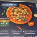 Pizza Pan - 14 Inch Nonstick Pizza Pan for Oven with Widen Handles for Cooking, Baking, and Grilling - Durable, Even Heating, Long-Lasting Kitchen Cookware (1, Black)