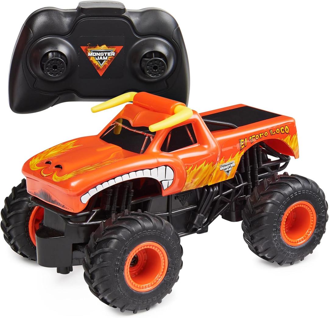 Monster Jam, Official El Toro Loco Remote Control Monster Truck for Boys and Girls, 1:24 Scale, 2.4 GHz, Kids Toys for Ages 4 and Up