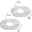 Prestantious Power Extension Cable for Solar Panel, 3.5mm DC Power Extension Cord, DC Extender Wire 12FT Power Extension Cable Compatible with Solar Panel, 2-Pack