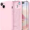 Magnetic for iPhone 13 Case, Compatible with MagSafe, [Full Camera Protection][Screen Protector] Silicone Shockproof Protective Phone Case for iPhone 13 6.1", Chalk Pink