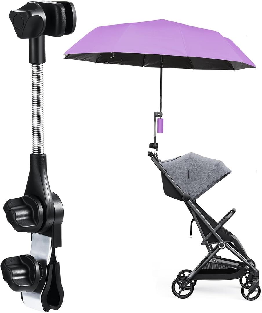 OATSBASF Umbrella Mount for Stroller, Adjustable Angle Golf Push Cart Umbrella Holder, Baby Stroller Umbrella Attachment, Suitable for Strollers, Bicycles, Wheelchairs,Golf Cart