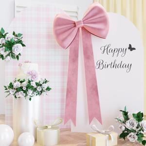 Pink Big Bows Decorations, 25 inchs for Party Decorations Wedding Coquette Decorations Wall Decor Baby Shower Christmas Tree Bows